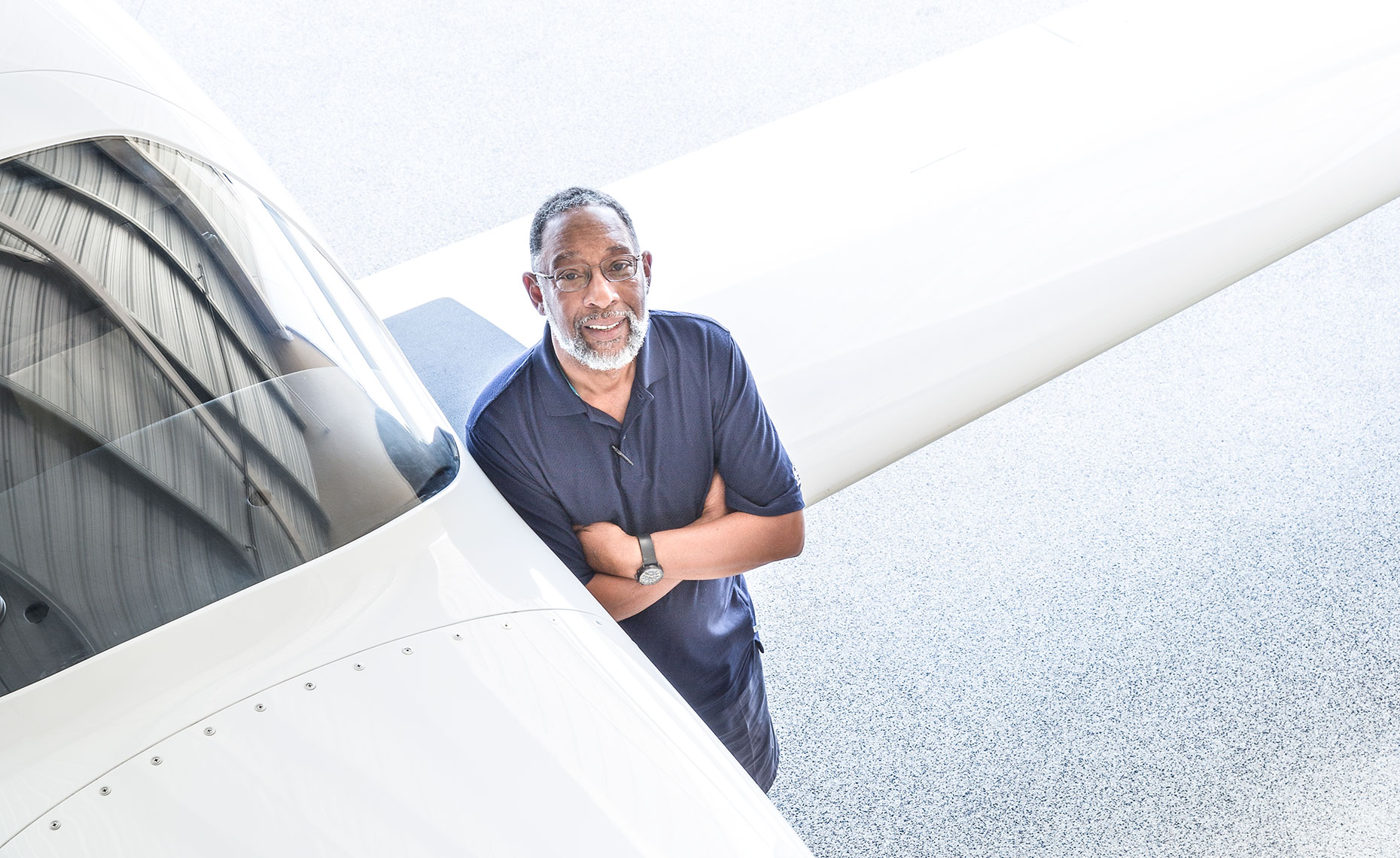 Pilot Reginald Webb with Lancair IV-P